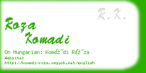 roza komadi business card